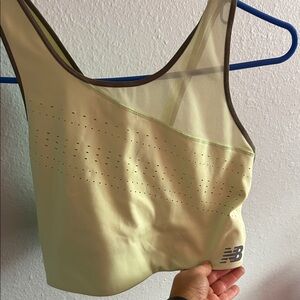 New Balance Lime Yellow Mesh Sports Bra